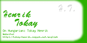 henrik tokay business card